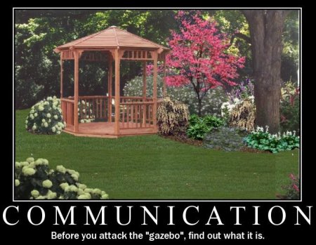a fake motivational poster of a gazebo