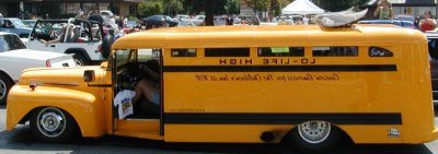 low-rider school bus flipped horizontally