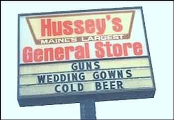guns, wedding gowns, cold beer