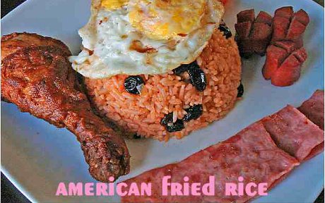 no, Americans don't eat that American Fried Rice, as seen in Thailand
