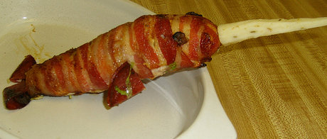 narwhal off the port bow, cap'n narwhal made out of bacon and chicken