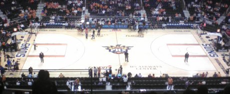 US Airways Arena just before the game started Suns basketball court from the 200 level