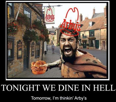 not quite shrimp, but whatever Tonight, we dine in hell! Tomorrow, I'm thinking Arby's!