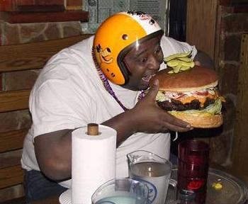 yes, I needed one of those this burger requires a CRASH HELMET it's so awesome