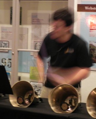 bong bong bong BONG guy playing bells with sticks