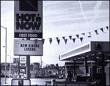 are you SERIOUS? fast food sign saying 'now hiring losers'