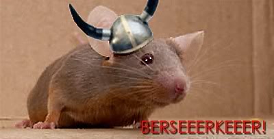 My love for you is like a truck BERSERKER! mouse with Viking helmet, BERSERKER!