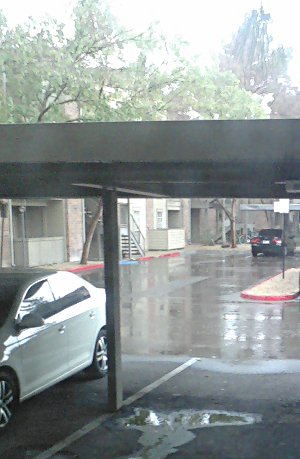 not quite, but we'll take it light rain in Tempe