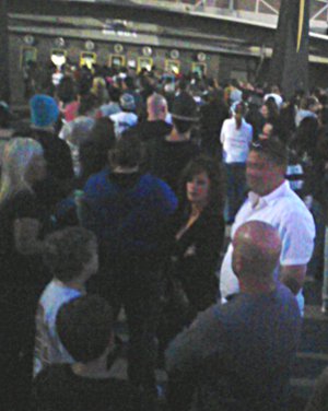 abandon all hope, ye who disparage banked tracks huge crowd at the opening game of Arizona Derby Dames season