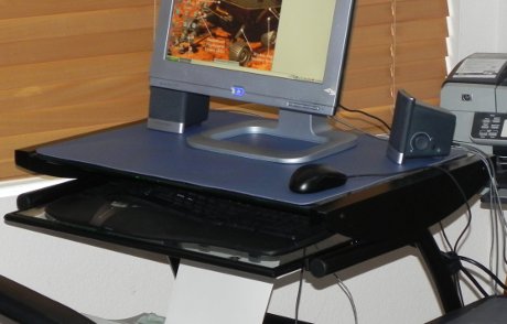 brand new desk a brand new computer desk in black metal and glass