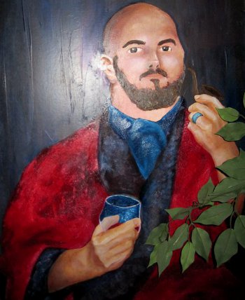 AAAAH! MY EYES! oil painting of Zach