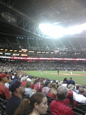 view from section 111 of Chase Field
