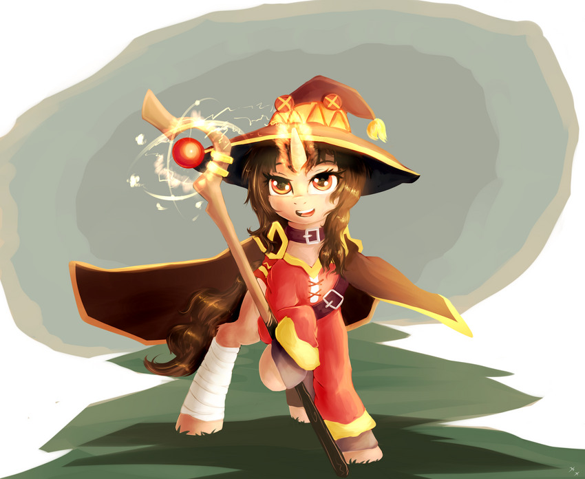 Megumin from KonoSuba as a pony