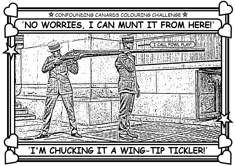 Coloring book page about a punt gun.