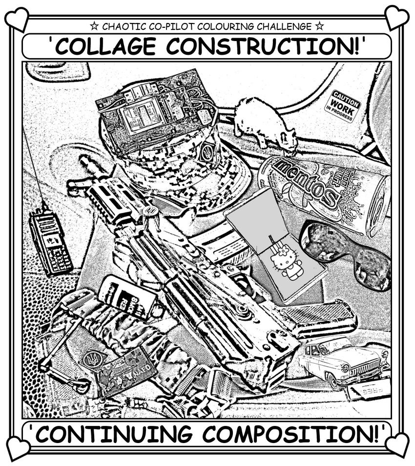 Coloring book page about Medic Zero being hard at work.