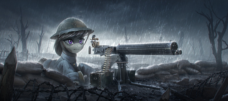 A pony with a machine gun.