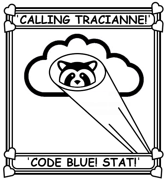 Coloring book page about summoning Tracianne (Red Panda signal?)