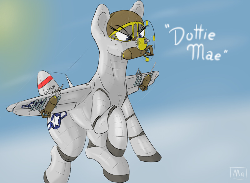A pony who is a P-47 fighter.