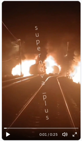 A railway fire in Perm.