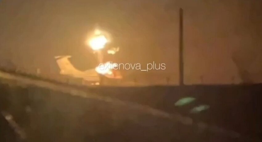 Ukrainians hit a rare Russian A-60 laser laboratory aircraft.