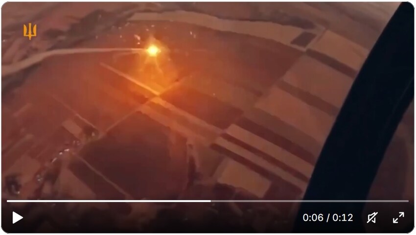 Mirage 2000 intercepts Russian missile.