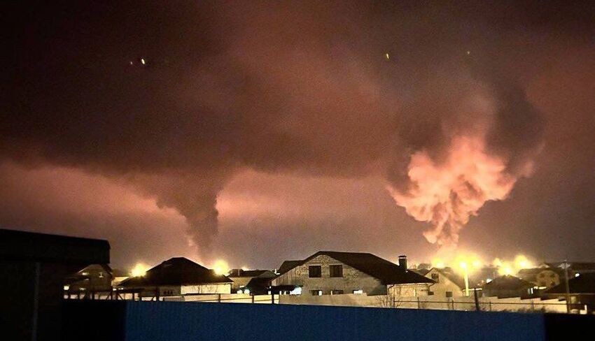 Fire in Dragunske, Belgorod.