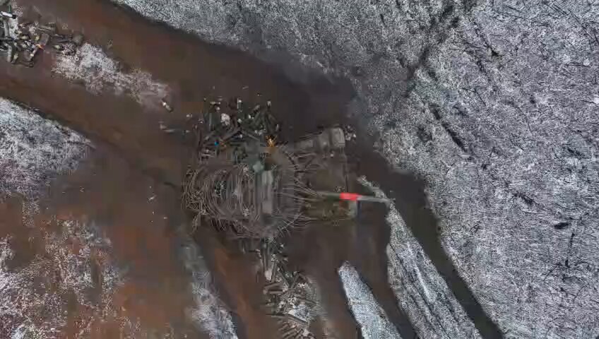 Drone drops grenade into tank hatch, boom but no turret toss.