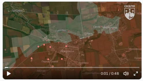 The 425th Brigade shoots off rockets near Pokrovsk.