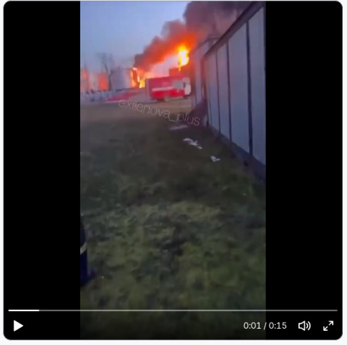 A fire at an oil depot in Volgograd.